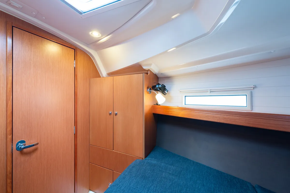 Cabin on Jack Of London, a Bavaria 37 sailboat at Municipal Unit of Nea Peramos, Greece