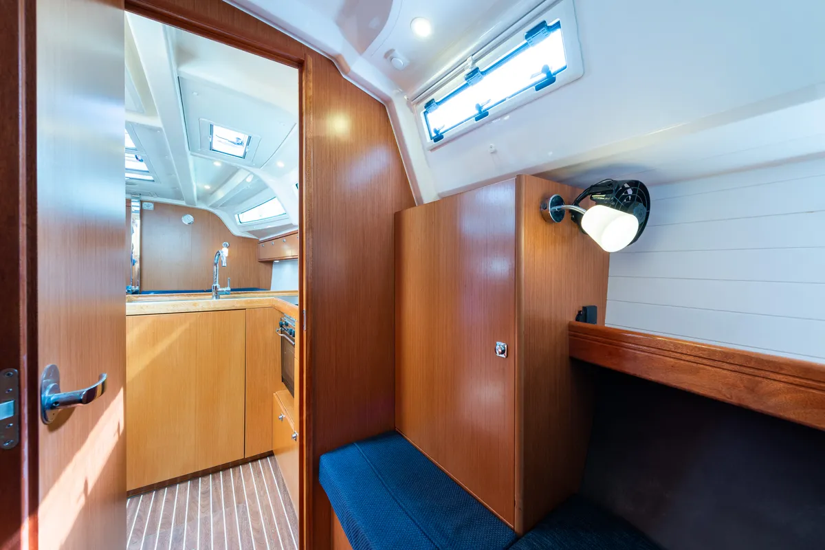 Galley of Jack Of London, a Bavaria 37 sailboat at Municipal Unit of Nea Peramos, Greece