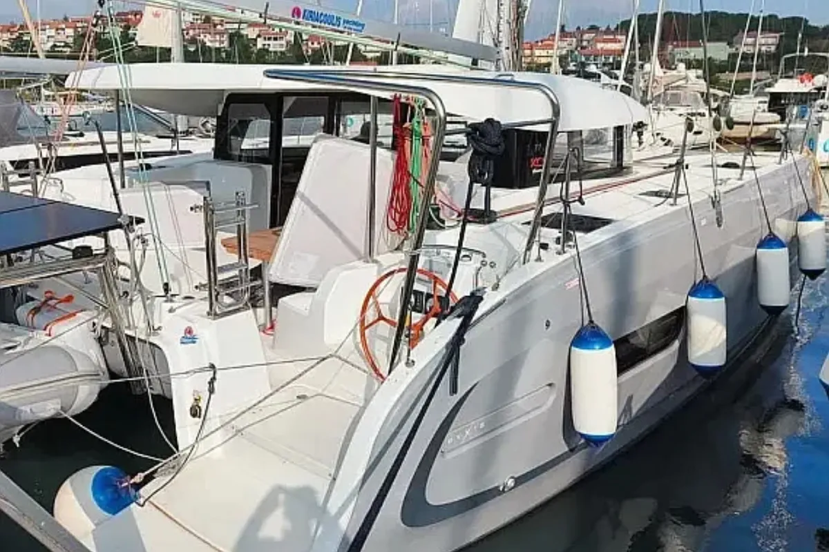 Mint Cooler V, a Excess 11 - 4 + 1 + 1 cab. catamaran at Pula, Croatia