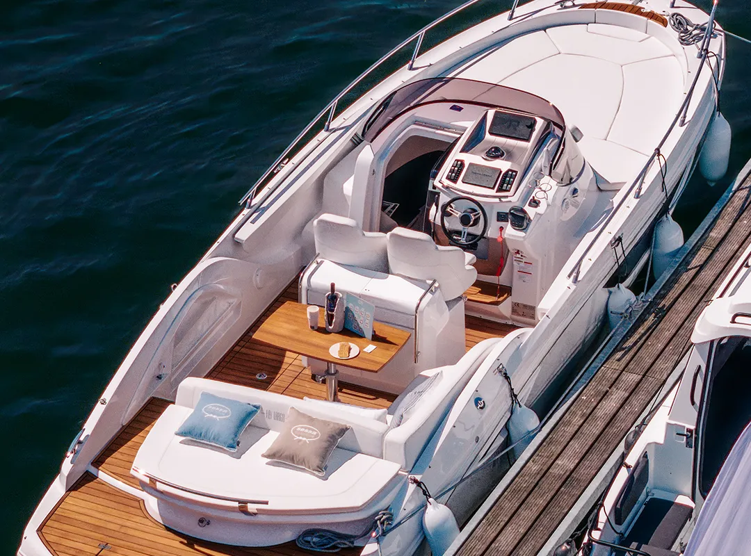 Exterior view of Capricorn, a Sessa Key Largo 27 motorboat at Općina Sukošan, Croatia