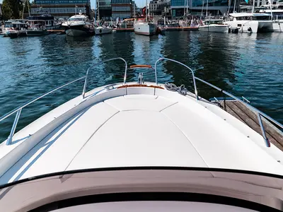 Deck of Capricorn, a Sessa Key Largo 27 motorboat at Općina Sukošan, Croatia