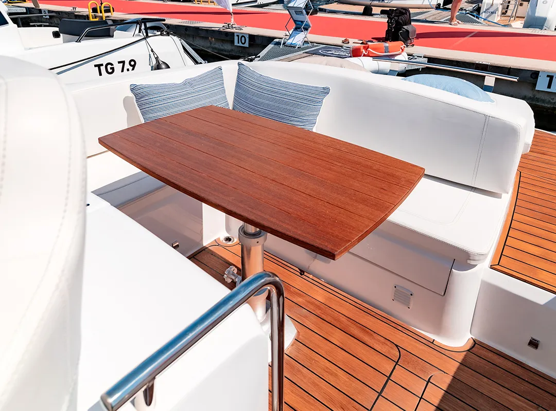 Deck of Capricorn, a Sessa Key Largo 27 motorboat at Općina Sukošan, Croatia