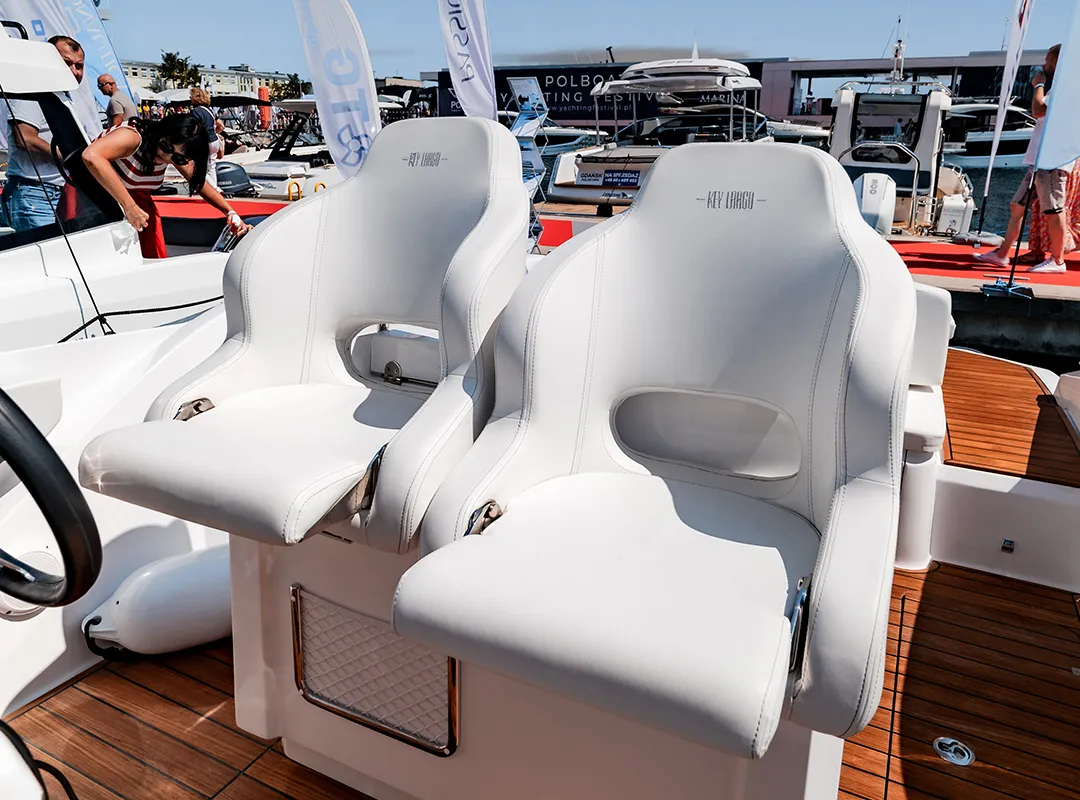 Cockpit of Capricorn, a Sessa Key Largo 27 motorboat at Općina Sukošan, Croatia