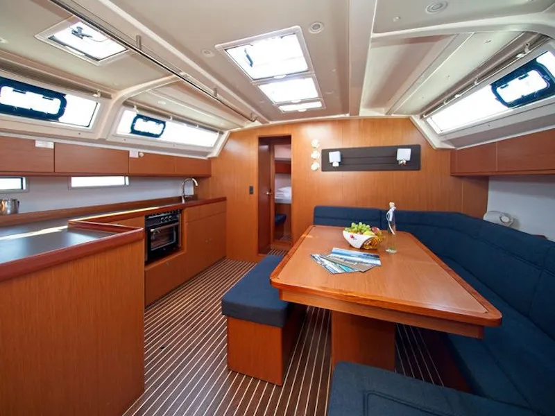 Salon of Bavaria Cruiser 46, a sailboat at Murter, Croatia