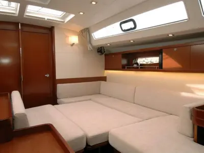 Salon of Flying Colours, a Beneteau Oceanis 50 Family sailboat at Sukošan, Croatia