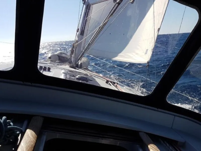 Cockpit of Flying Colours, a Beneteau Oceanis 50 Family sailboat at Sukošan, Croatia