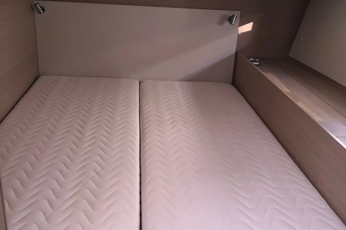 Cabin on Le Grand, a Beneteau Oceanis 51.1 sailboat at es Jonquet, Spain