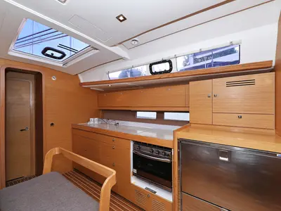 Galley of Carina, a Dufour 460 GL sailboat at Grad Trogir, Croatia