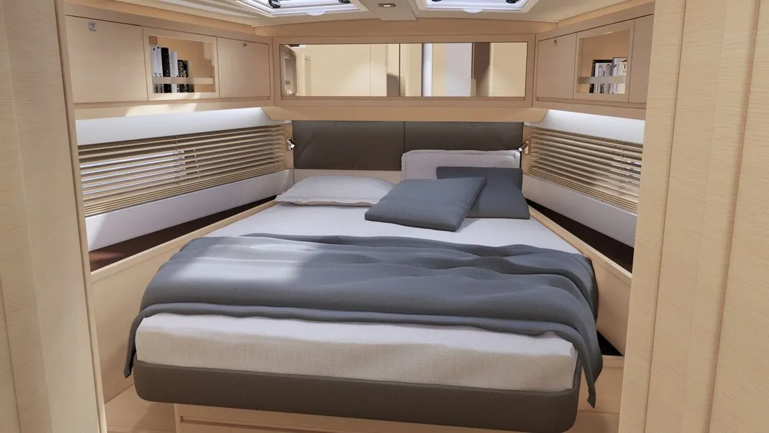 Cabin on Discovery, a Dufour 470 sailboat at Road Town, British Virgin Islands