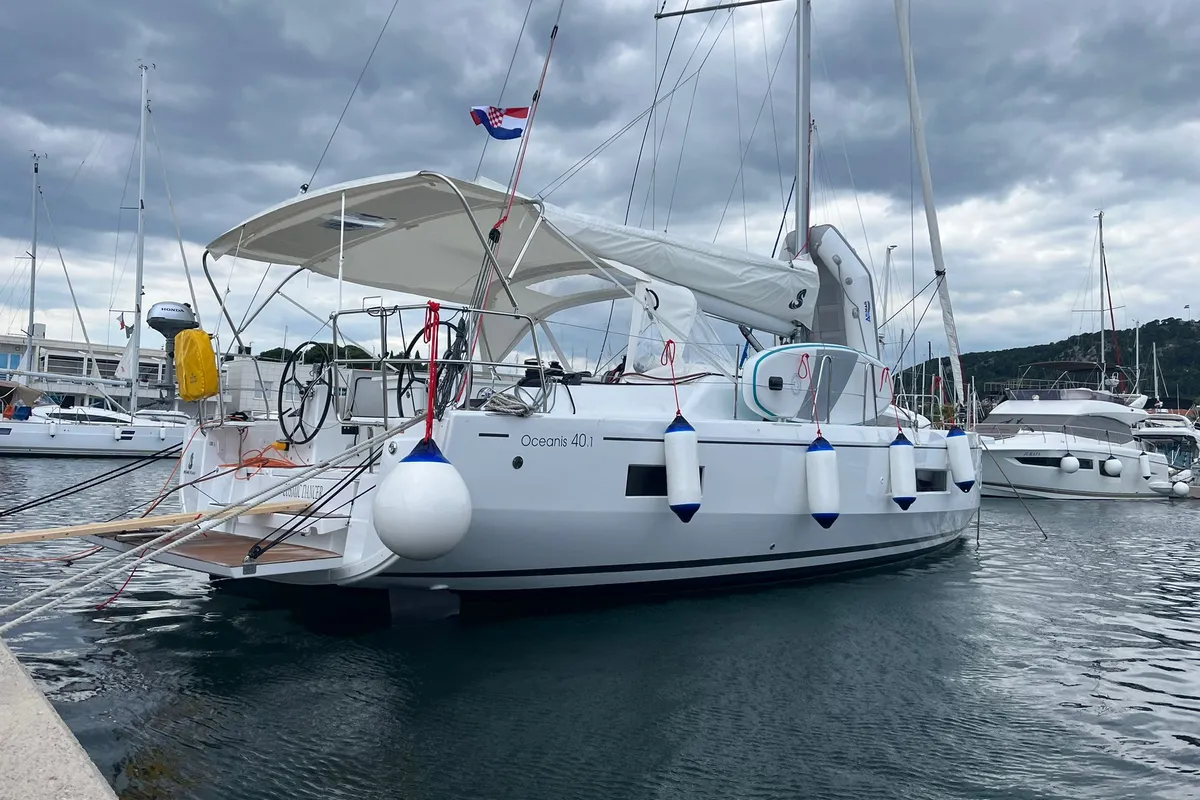 Exterior view of COSMIC DANCER, a Beneteau Oceanis 40.1 sailboat at Split, Croatia