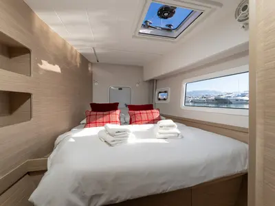 Cabin on SAX IV, a Lagoon 42 catamaran at Split, Croatia