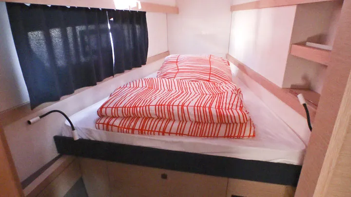 Cabin on Leon, a Fountaine Pajot Lucia 40 catamaran at Općina Rogoznica, Croatia