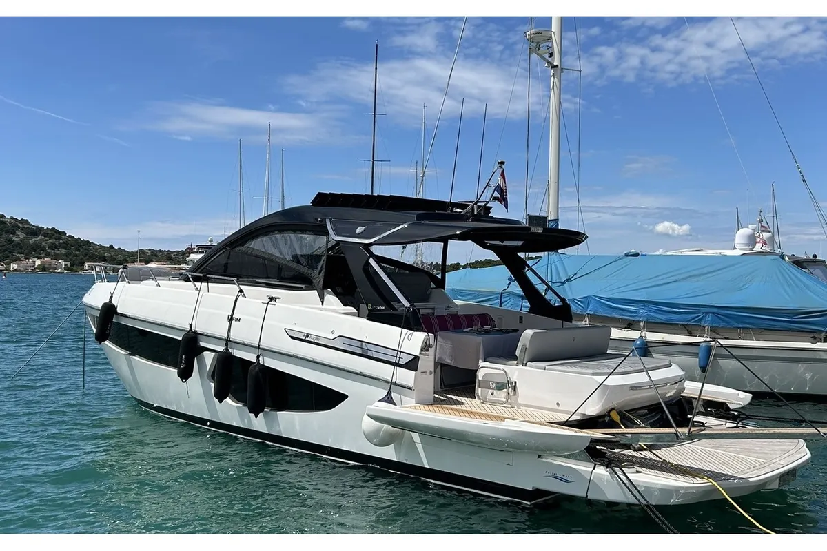 Premium +, a FIM 440 Regina motorboat at Murter, Croatia