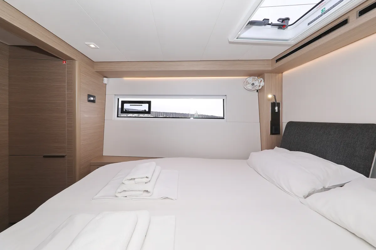 Cabin on Hattori Hanzō, a Lagoon 51 catamaran at Općina Sukošan, Croatia