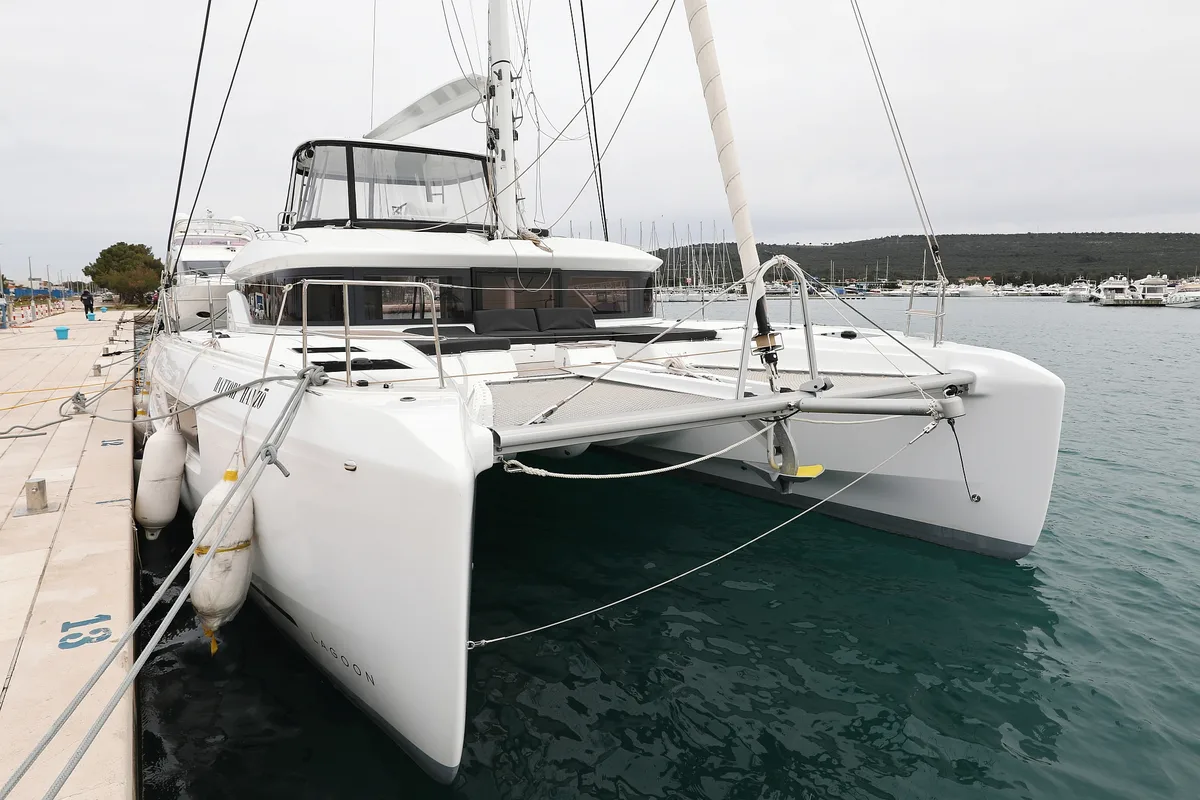 Hattori Hanzō, a Lagoon 51 catamaran at Općina Sukošan, Croatia