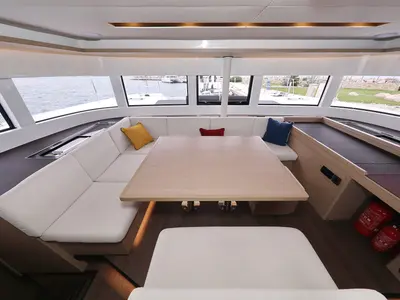 Salon of Hattori Hanzō, a Lagoon 51 catamaran at Općina Sukošan, Croatia