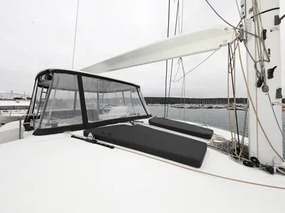 Deck of Hattori Hanzō, a Lagoon 51 catamaran at Općina Sukošan, Croatia