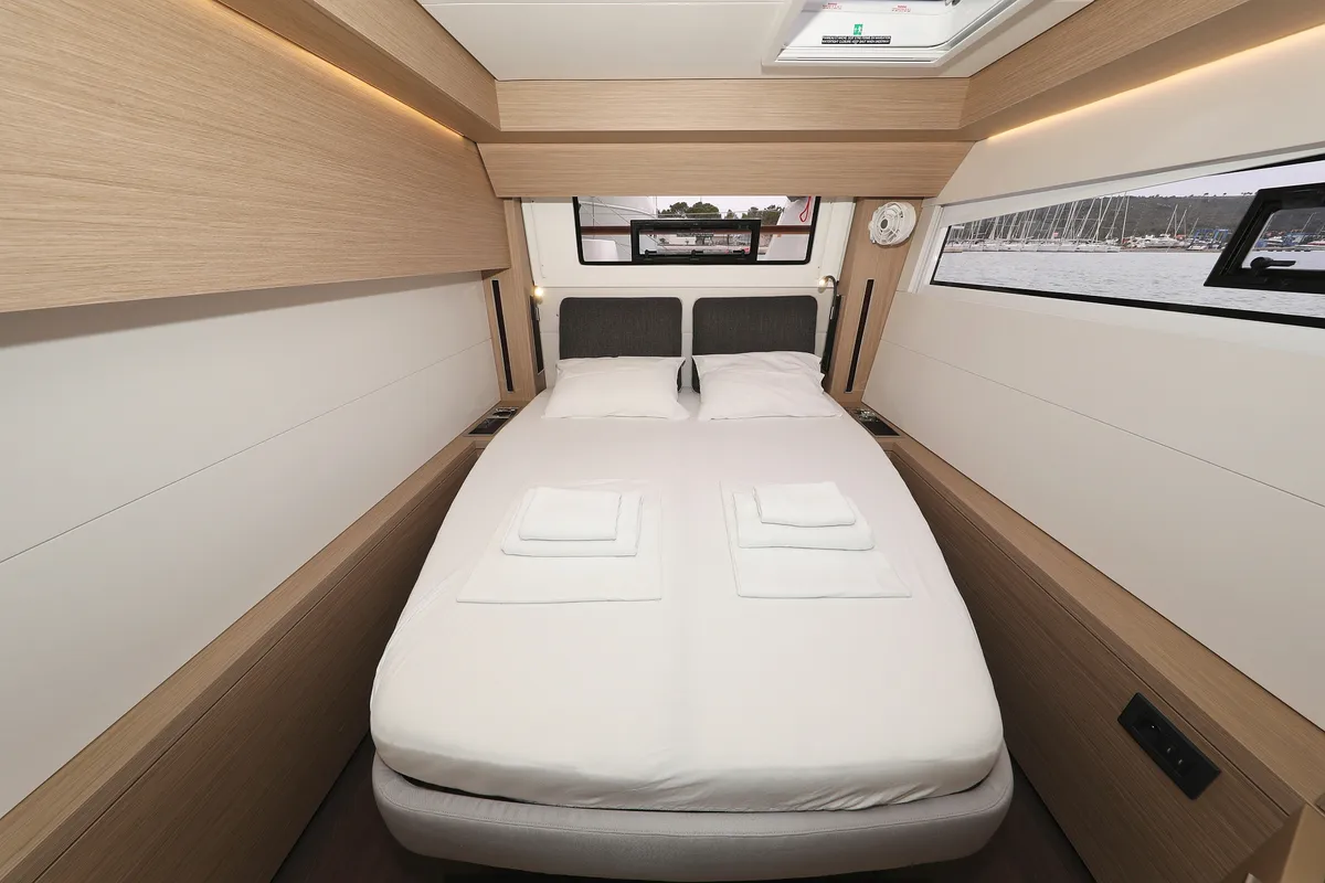 Cabin on Hattori Hanzō, a Lagoon 51 catamaran at Općina Sukošan, Croatia