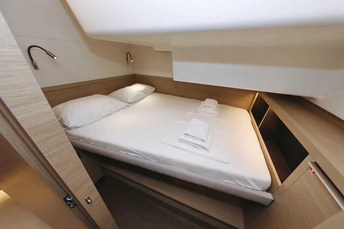 Cabin on Hattori Hanzō, a Lagoon 51 catamaran at Općina Sukošan, Croatia