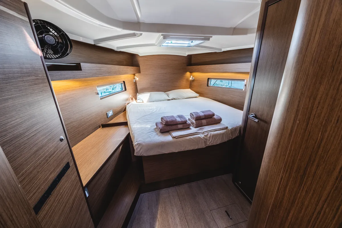 Cabin on Elma Built 2022, a Beneteau Oceanis 40.1 sailboat at Municipal Unit of Lefkada, Greece
