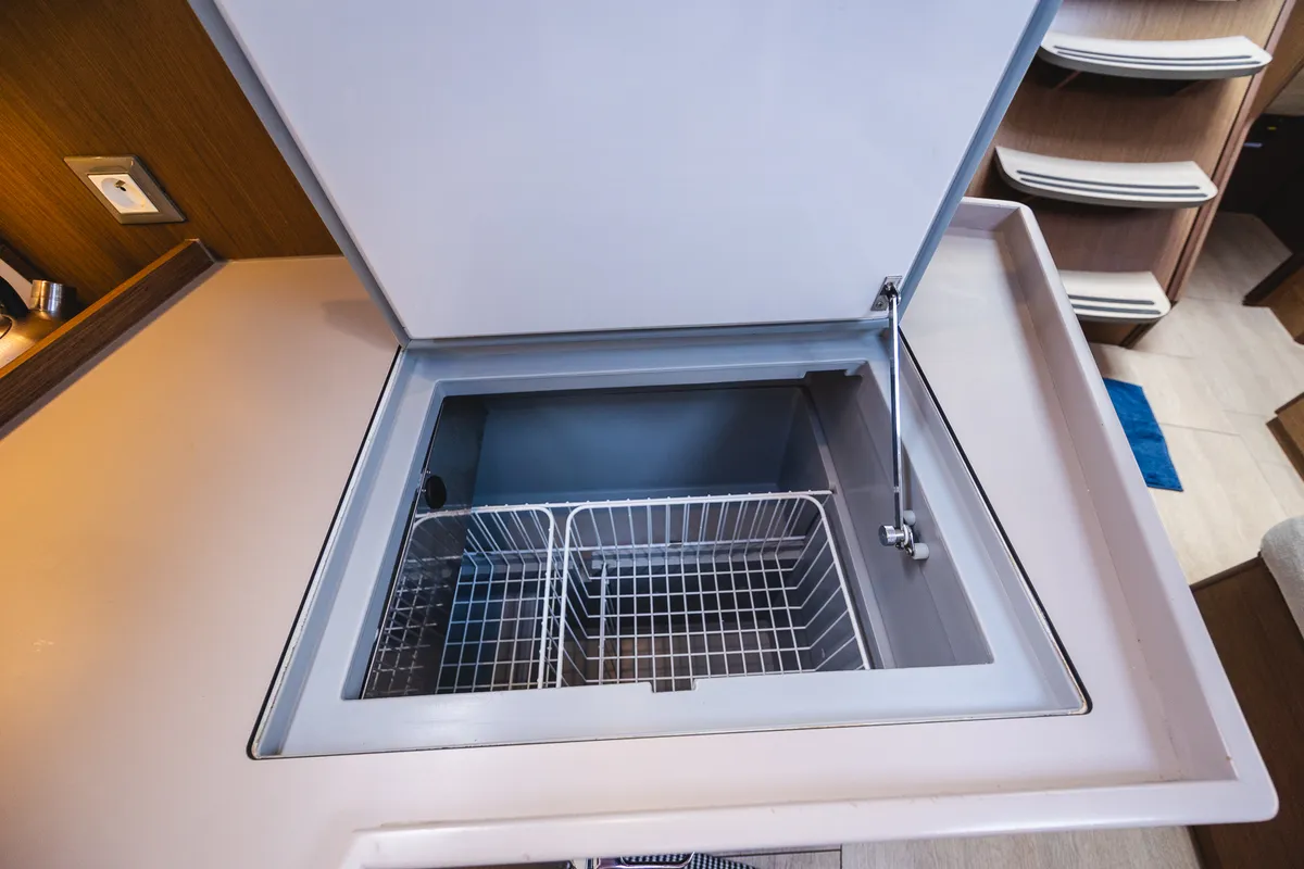 Galley of Elma Built 2022, a Beneteau Oceanis 40.1 sailboat at Municipal Unit of Lefkada, Greece