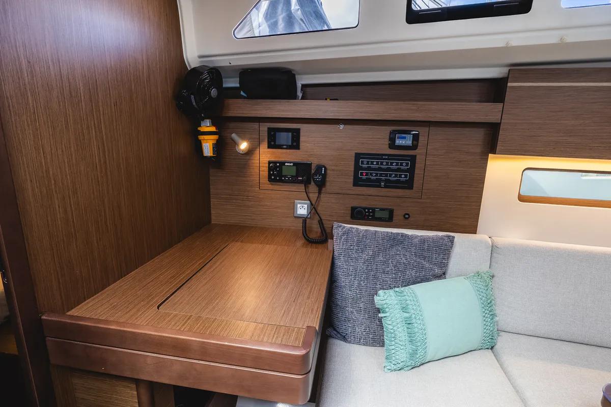 Salon of Elma Built 2022, a Beneteau Oceanis 40.1 sailboat at Municipal Unit of Lefkada, Greece