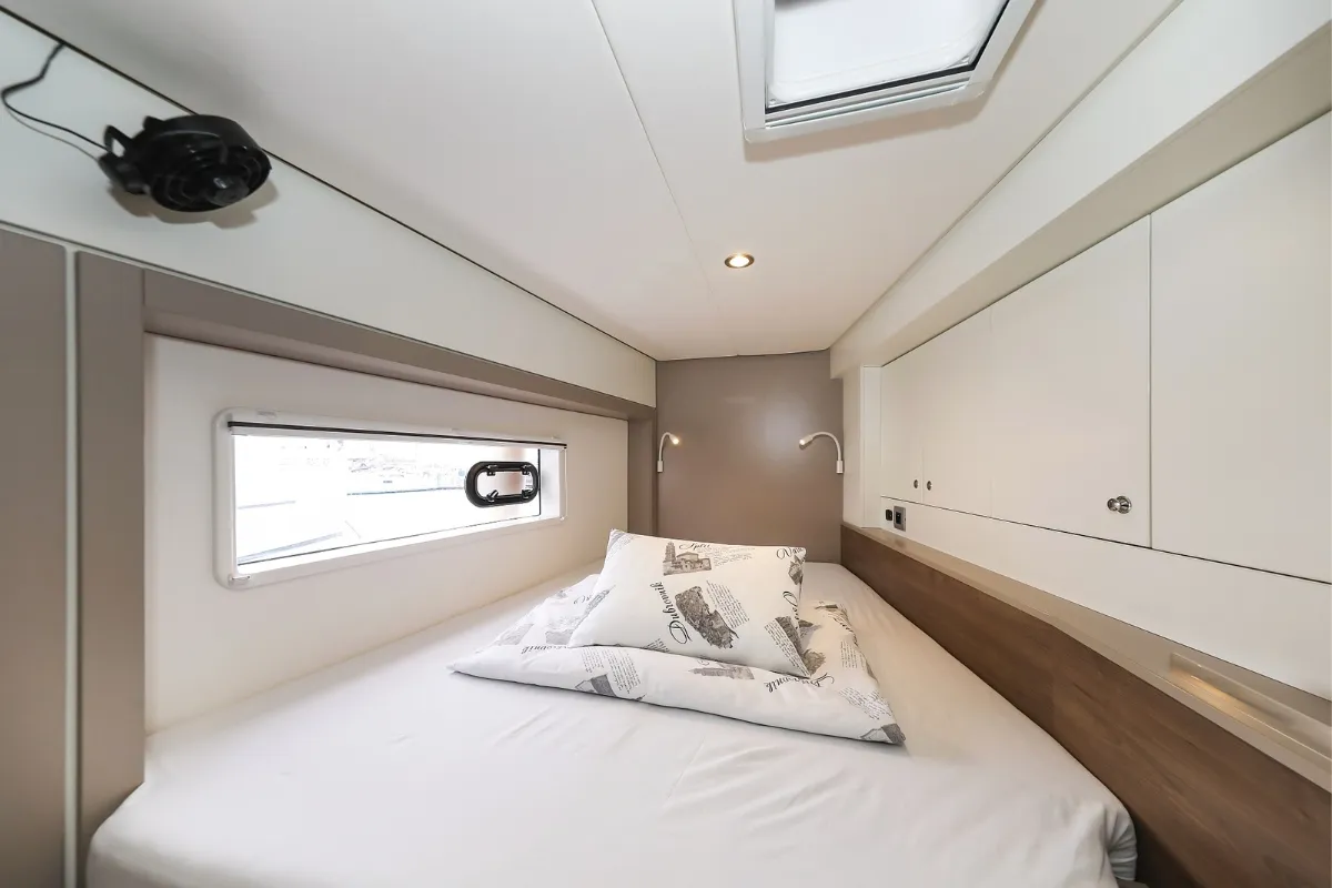 Cabin on Holiday Inn, a Bali 4.2 catamaran at Grad Biograd na Moru, Croatia
