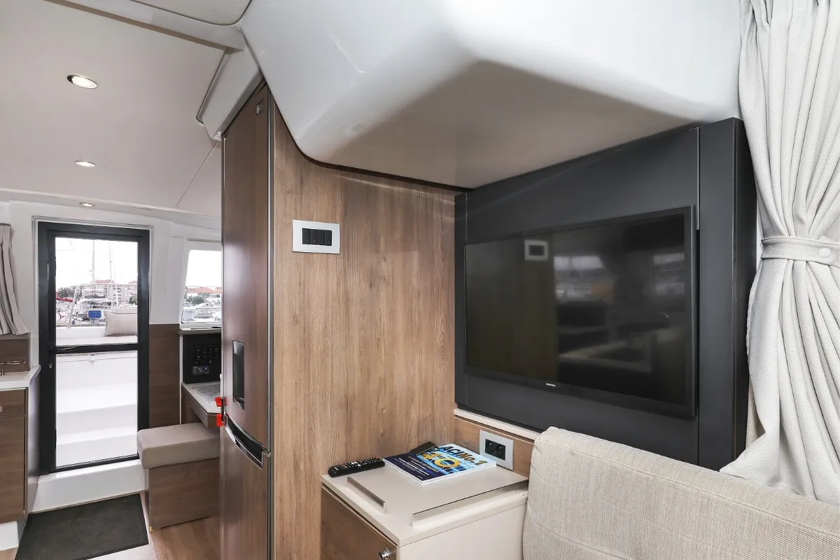 Salon of Holiday Inn, a Bali 4.2 catamaran at Grad Biograd na Moru, Croatia
