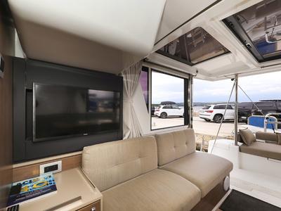 Salon of Holiday Inn, a Bali 4.2 catamaran at Grad Biograd na Moru, Croatia