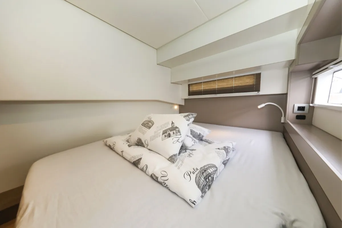 Cabin on Holiday Inn, a Bali 4.2 catamaran at Grad Biograd na Moru, Croatia