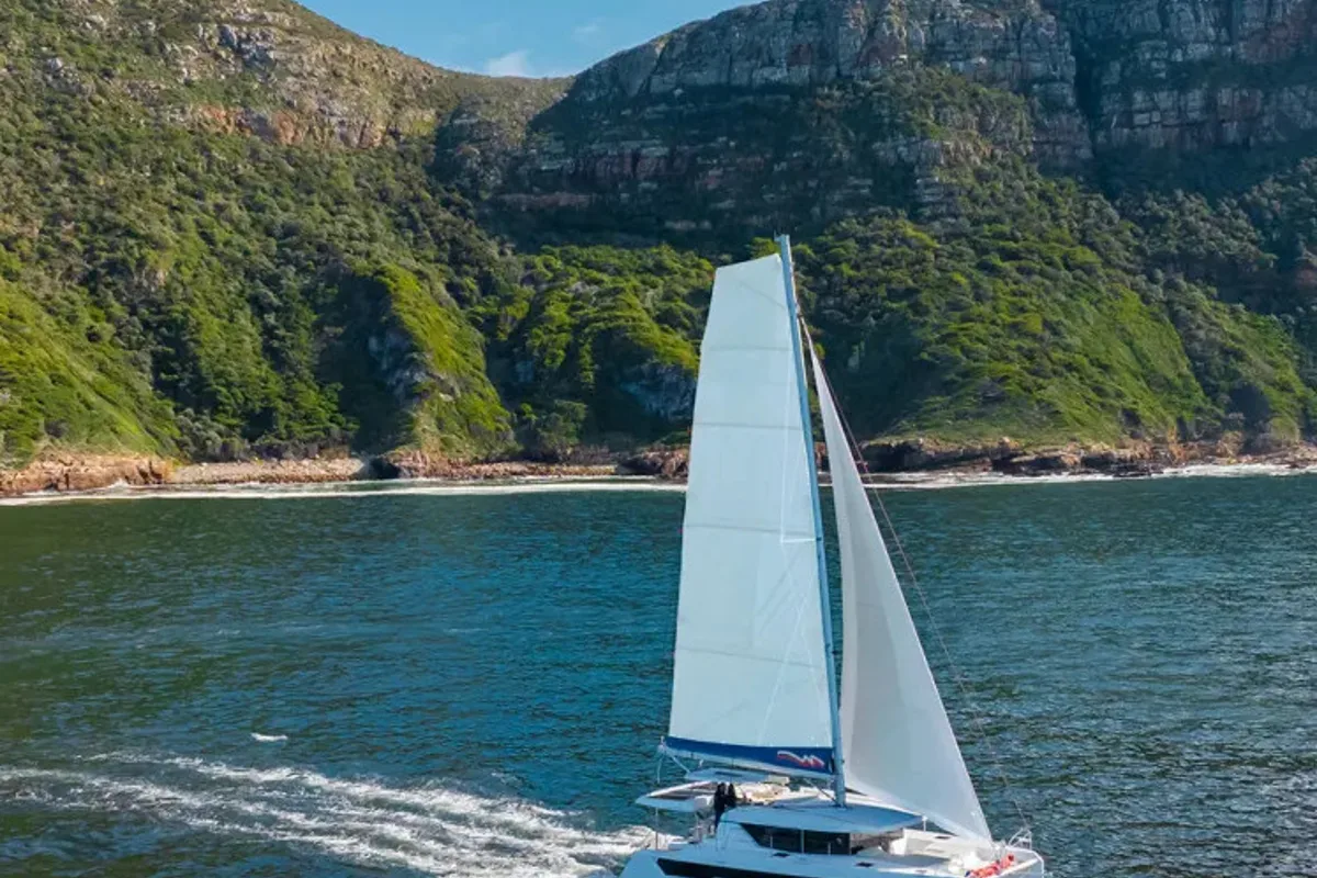 Exterior view of Sunsail 465 Premium Plus, a Leopard 46 catamaran at Municipal Unit of Lefkada, Greece
