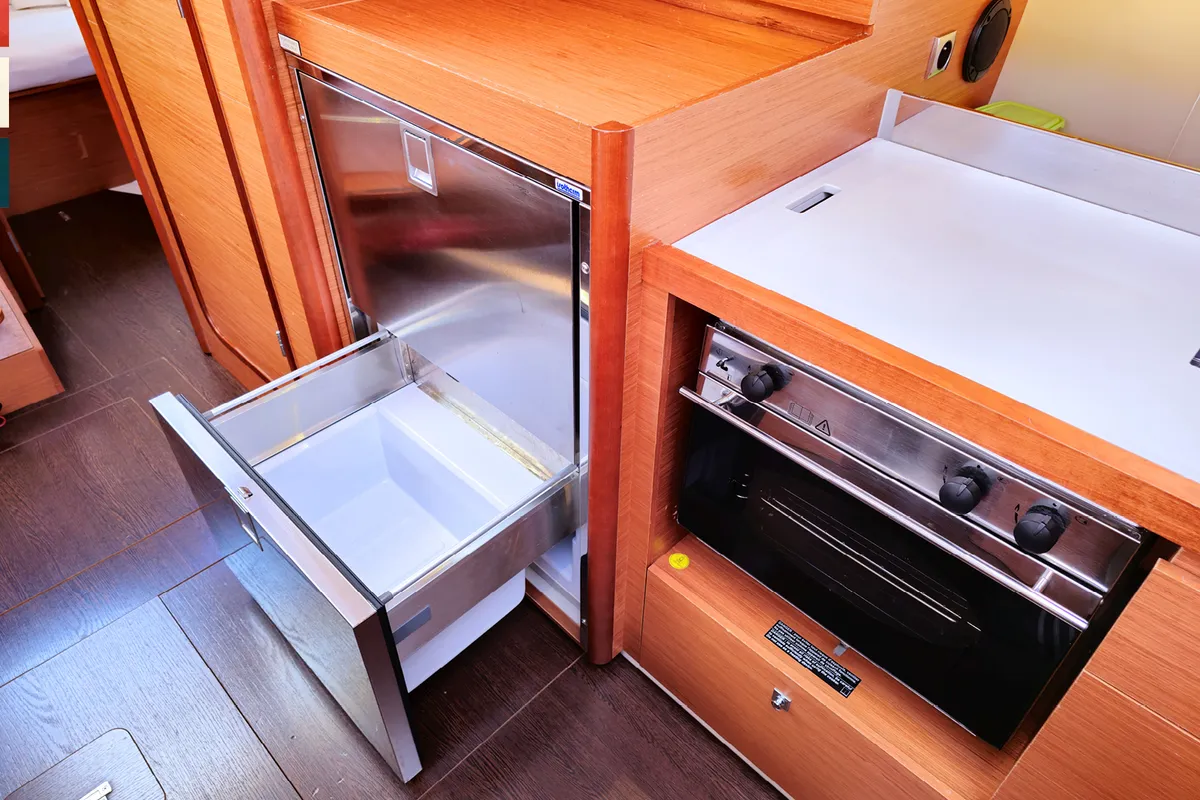 Galley of Mimi, a Dufour 390 GL sailboat at Rogoznica, Croatia