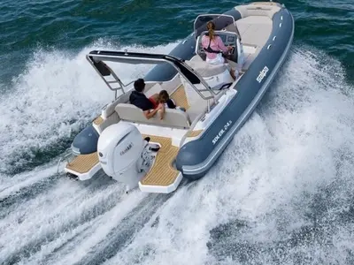 Exterior view of Salpa, a Salpa Soleil 24.5 motorboat at Grad Vodice, Croatia