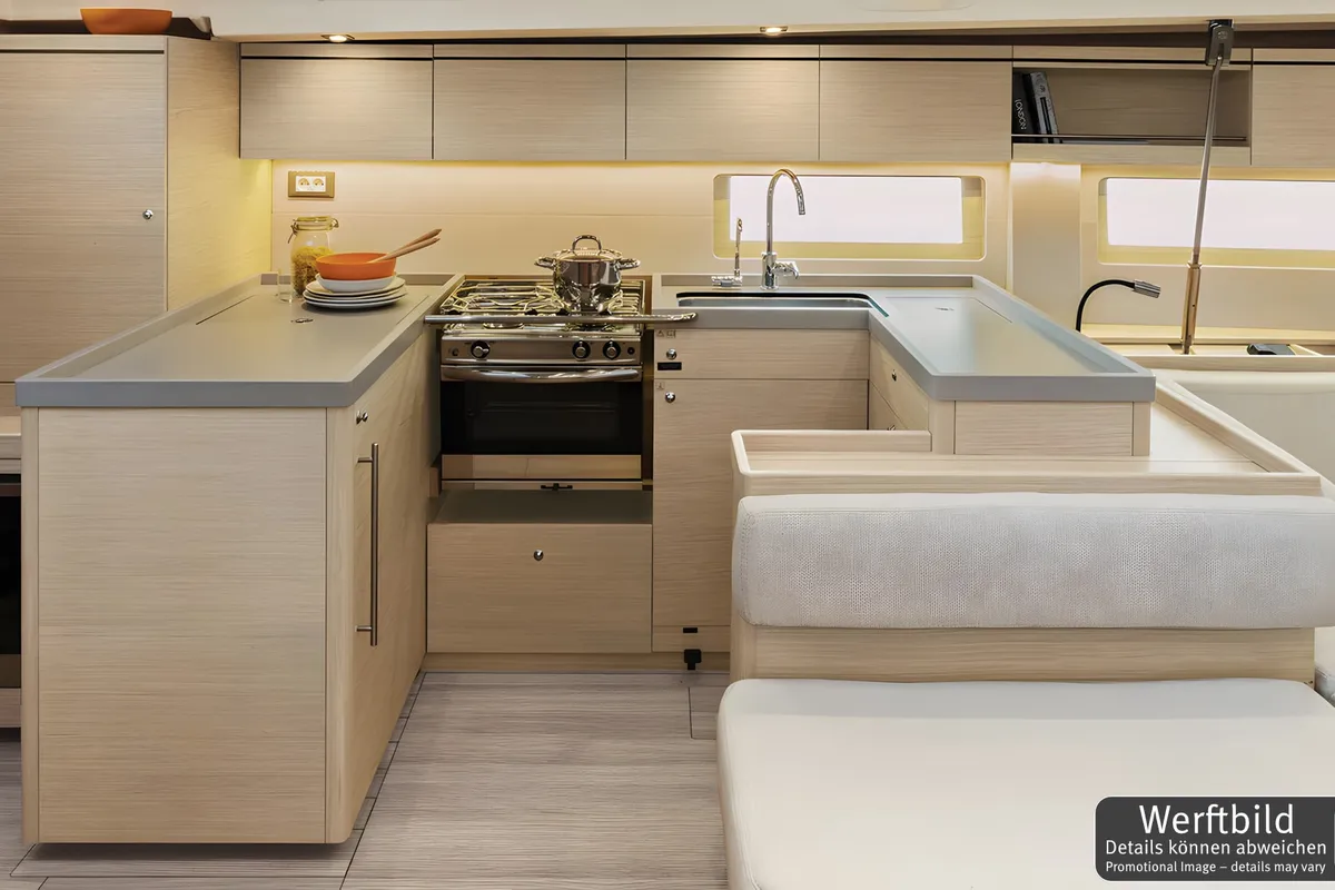 Galley of Marny, a Beneteau Oceanis 51.1 sailboat at Općina Rogoznica, Croatia