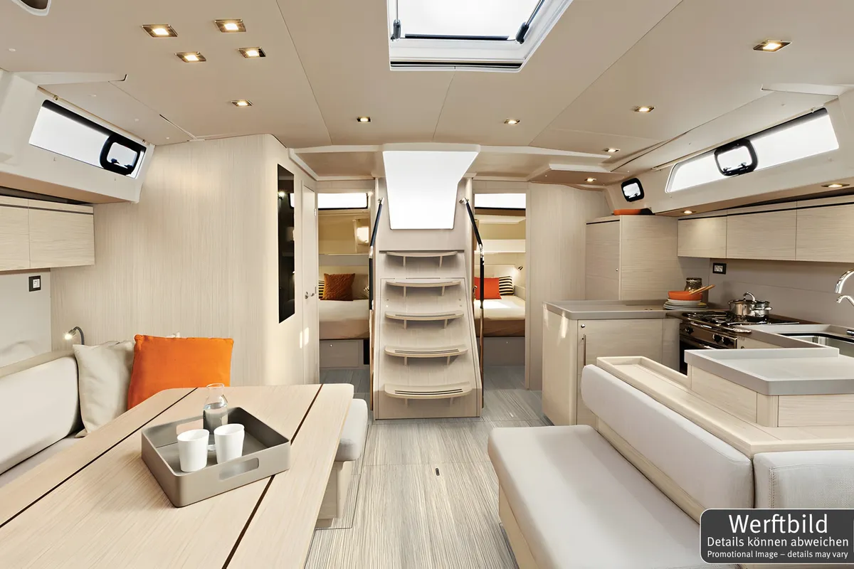 Salon of Marny, a Beneteau Oceanis 51.1 sailboat at Općina Rogoznica, Croatia