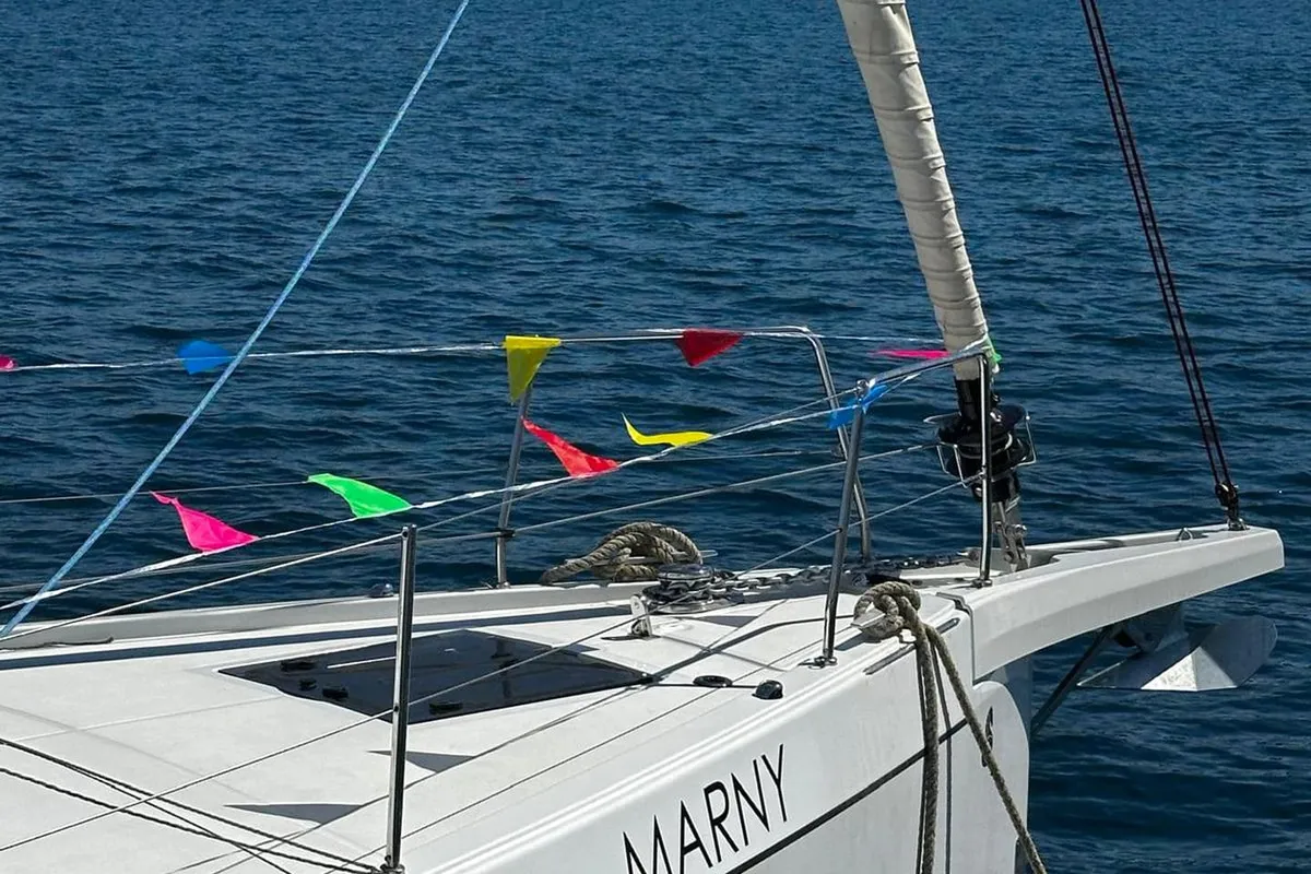 Deck of Marny, a Beneteau Oceanis 51.1 sailboat at Rogoznica, Croatia