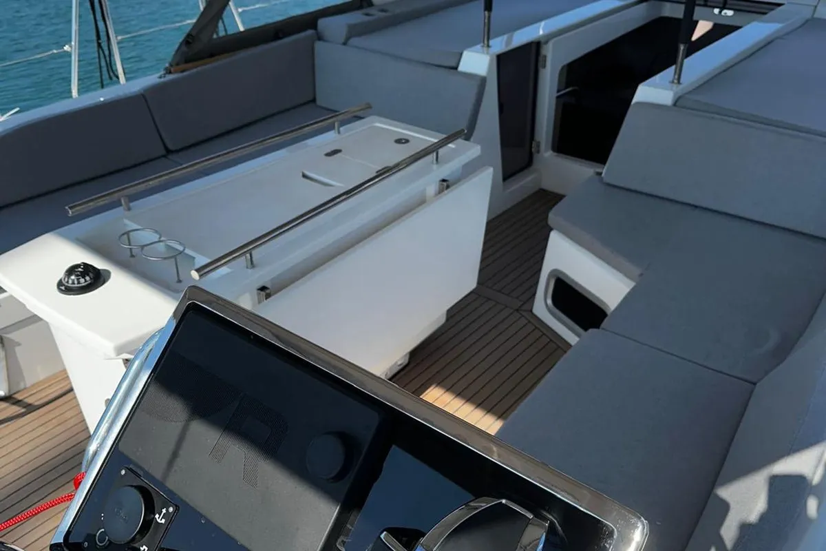 Deck of Marny, a Beneteau Oceanis 51.1 sailboat at Rogoznica, Croatia