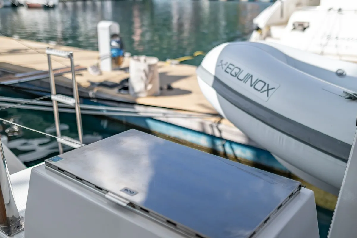 EQUINOX, a Fountaine Pajot Tanna 47 catamaran at Lefkada, Greece