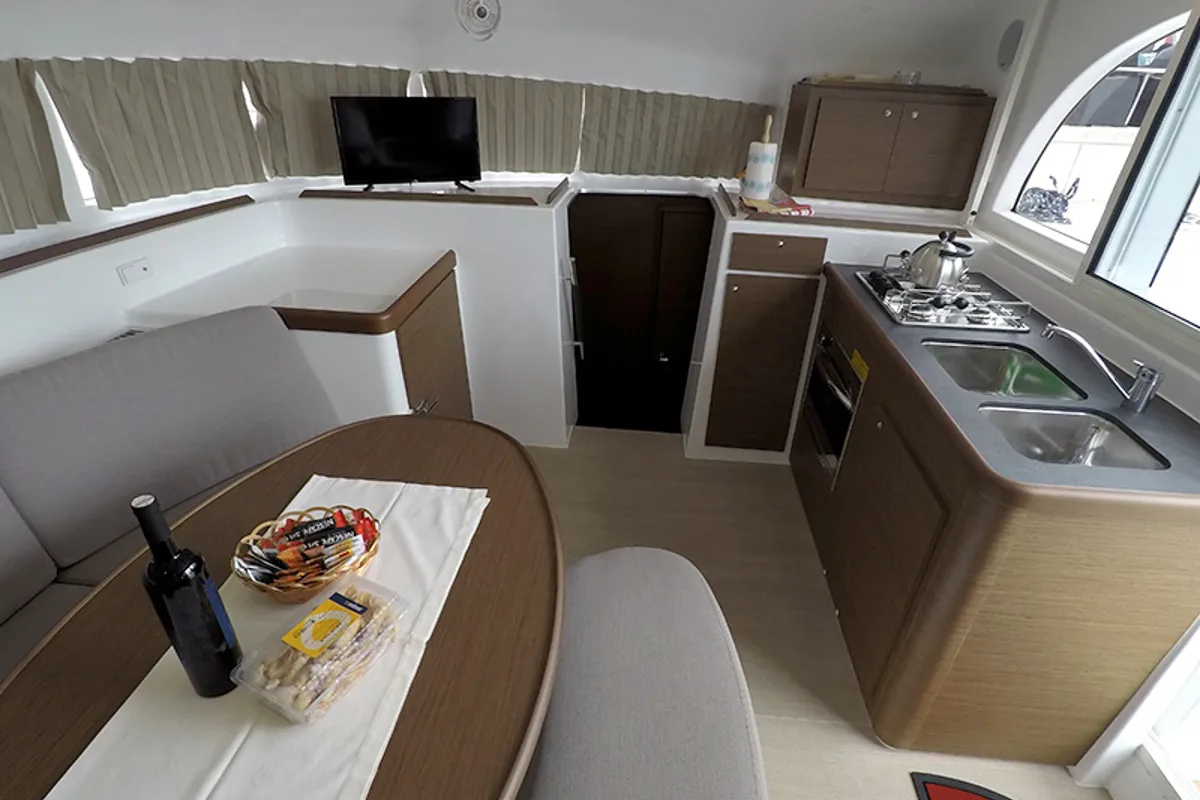 Salon of Maya, a Lagoon 380 catamaran at Grad Šibenik, Croatia