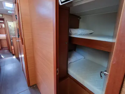 Cabin on Albus, a Dufour 530 sailboat at Tonnarella, Italy