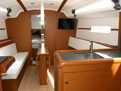 Salon of Marie, a Jeanneau Sun Odyssey 349 sailboat at Grad Pula, Croatia