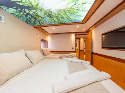 Cabin on Lila Trawler, a Motoryacht motor yacht at Fethiye, Turkey