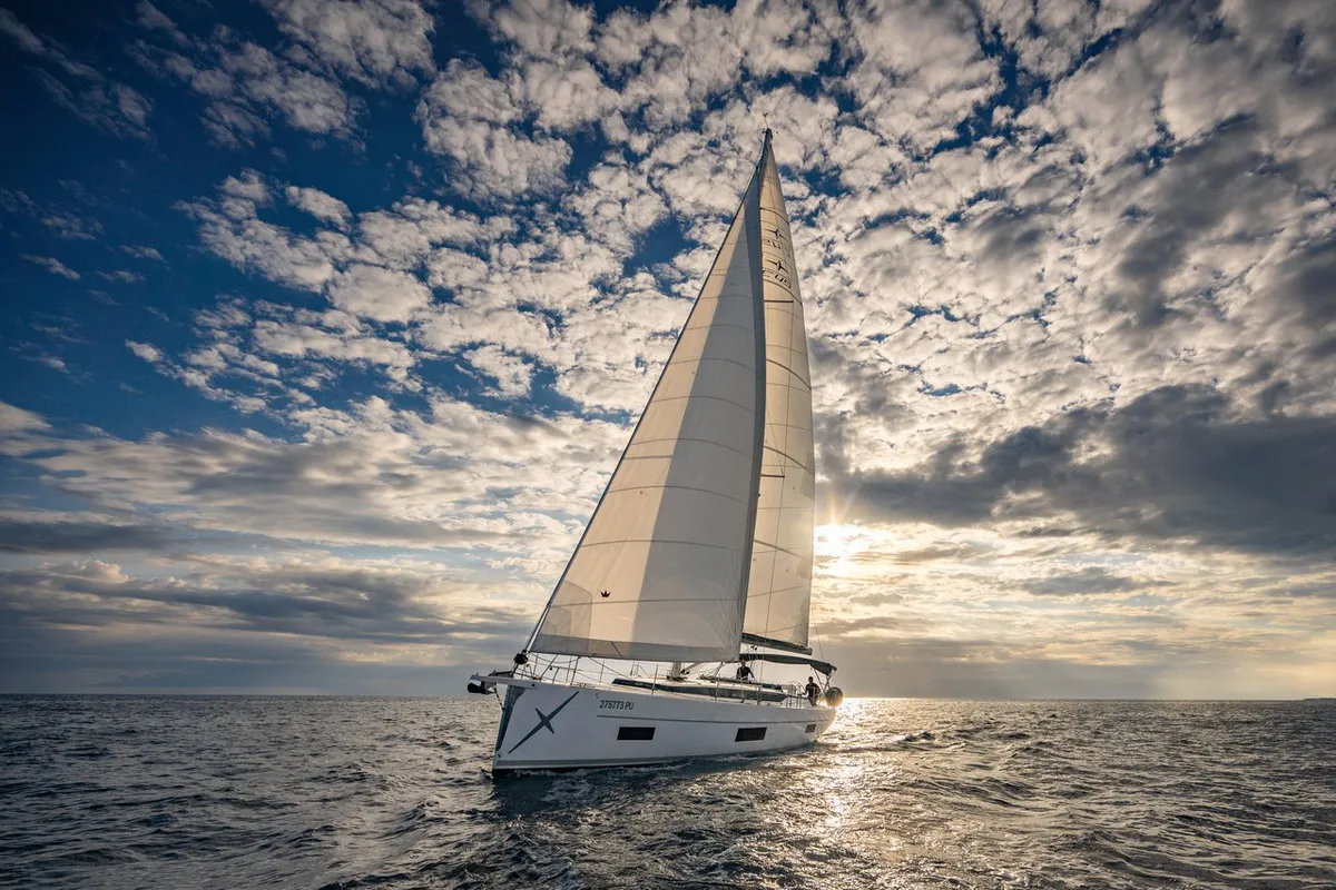 Exterior view of Aria, a Bavaria C45 Style sailboat at Pula, Croatia