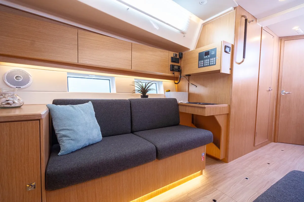 Salon of Aria, a Bavaria C45 Style sailboat at Pula, Croatia