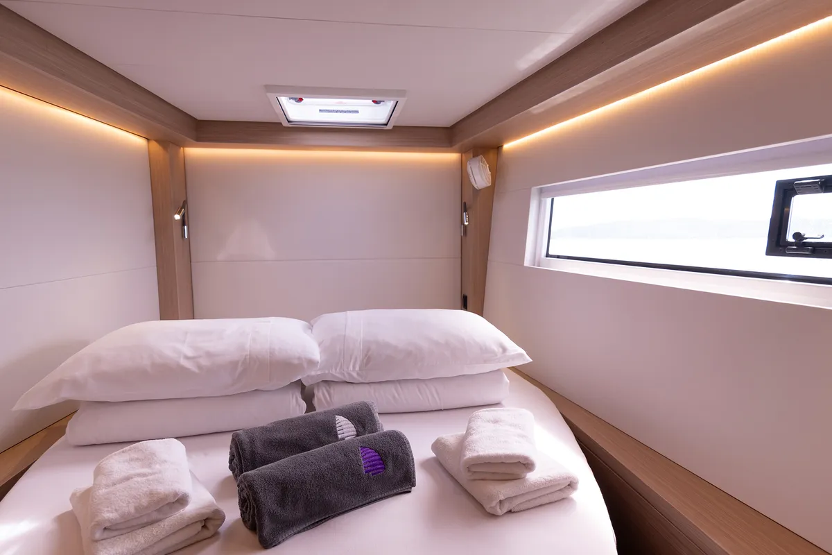 Cabin on Lavina, a Lagoon 51 catamaran at Grad Kaštela, Croatia