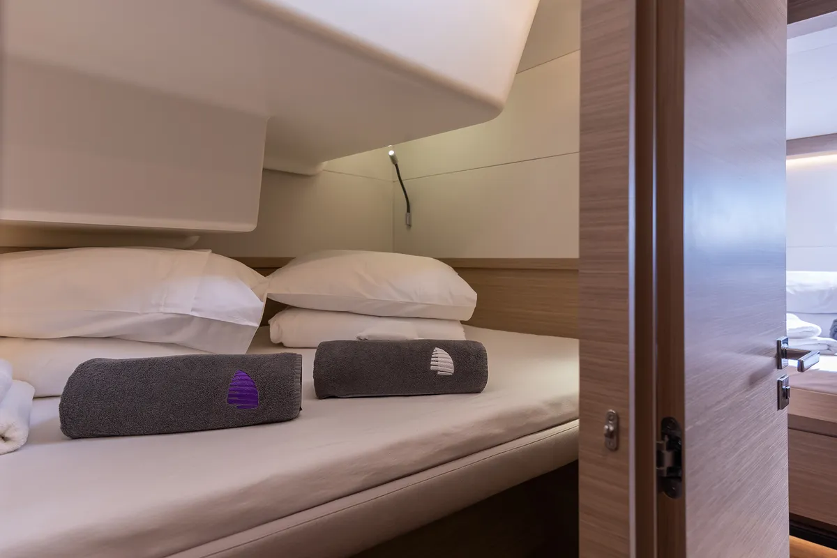 Cabin on Lavina, a Lagoon 51 catamaran at Grad Kaštela, Croatia