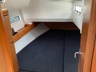Cabin on Bluesbreaker, a Bavaria Cruiser 36 sailboat at Lelystad, Netherlands