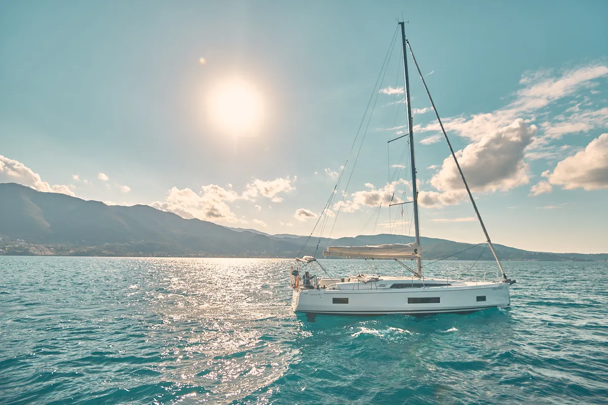 Exterior view of Vienna Princess, a Beneteau Oceanis 46.1 sailboat at Preveza, Greece
