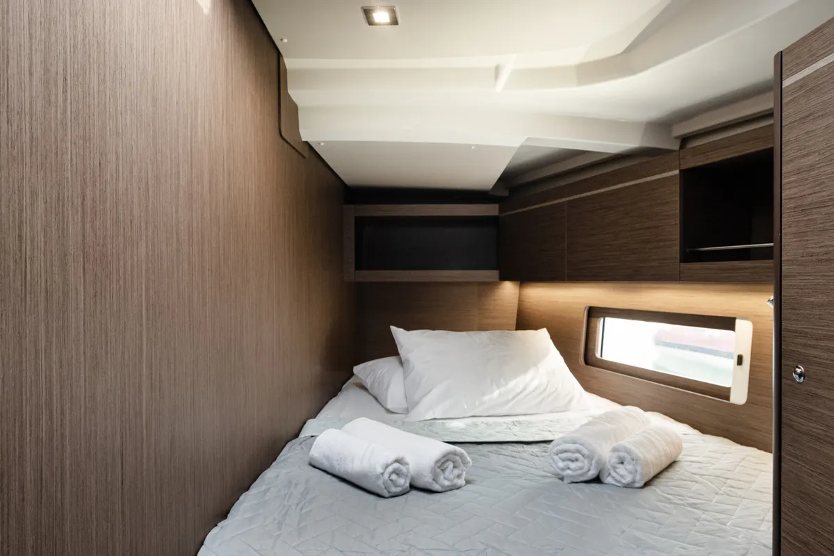 Cabin on Vienna Princess, a Beneteau Oceanis 46.1 sailboat at Preveza, Greece