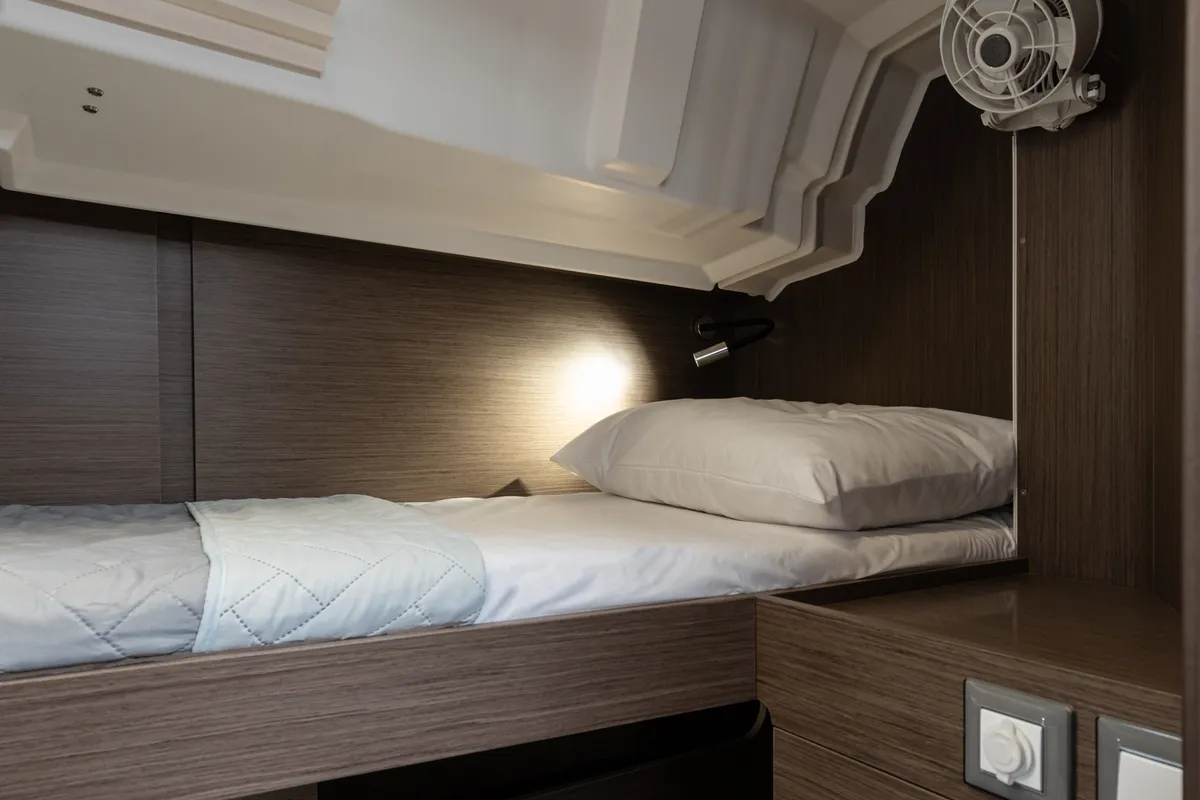 Cabin on Vienna Princess, a Beneteau Oceanis 46.1 sailboat at Preveza, Greece